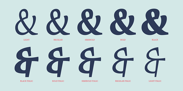 Card displaying Kinesis typeface in various styles