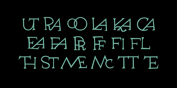 Card displaying Escoffier Capitaux typeface in various styles