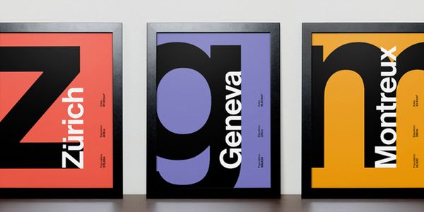 Card displaying Neue Haas Grotesk typeface in various styles