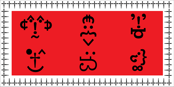 Card displaying MVB Fantabular typeface in various styles