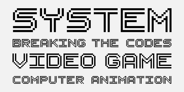 Card displaying PF Uniform typeface in various styles