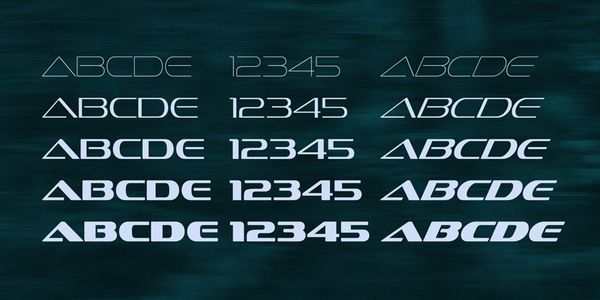 Card displaying Sofachrome typeface in various styles