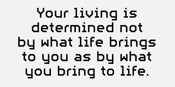 Card displaying PF Videotext typeface in various styles