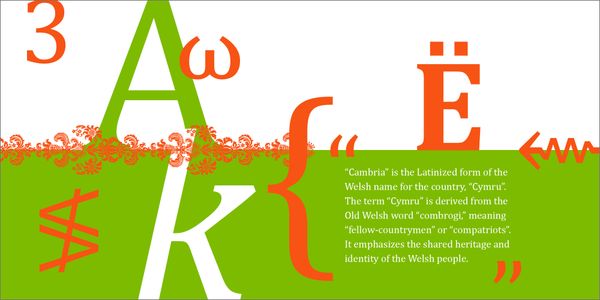 Card displaying Cambria typeface in various styles