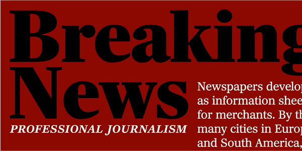 Card displaying Richmond Display typeface in various styles