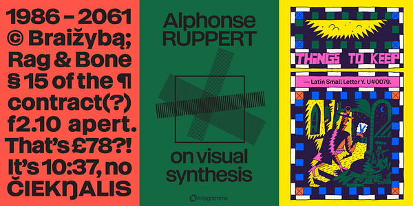 Card displaying Sets Grotesk typeface in various styles