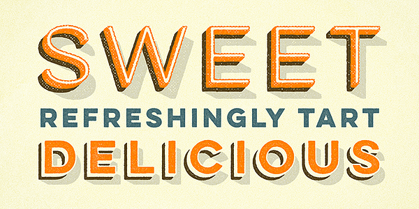 Card displaying Lulo typeface in various styles