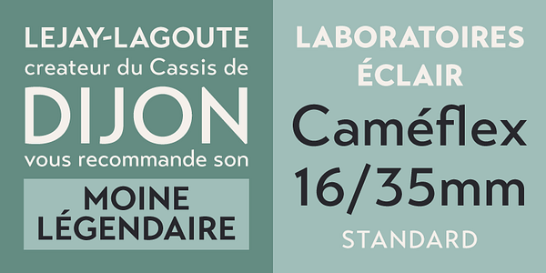 Card displaying Transat Text typeface in various styles