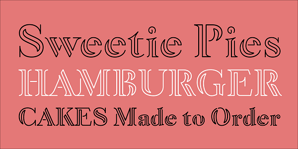 Card displaying Feneon typeface in various styles