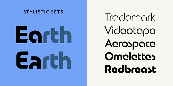 Card displaying New Astro typeface in various styles