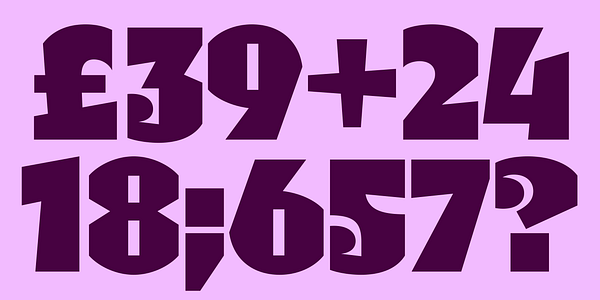 Card displaying RL Folklor typeface in various styles