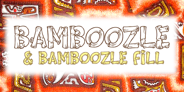 Card displaying Bamboozle typeface in various styles