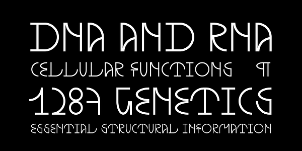 Card displaying Rosalind typeface in various styles