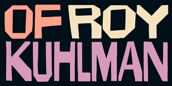 Card displaying Kuhlman Variable typeface in various styles