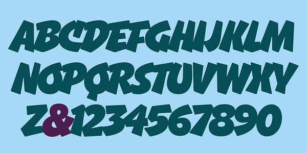 Card displaying Gnar typeface in various styles