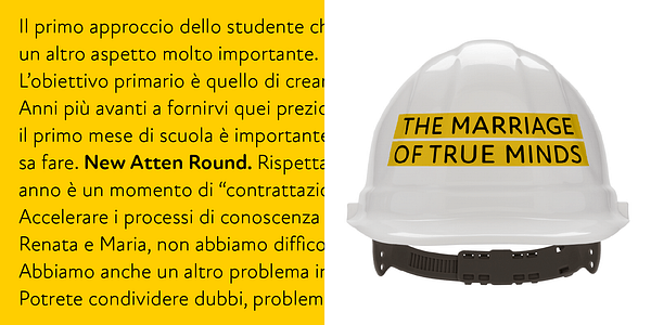 Card displaying New Atten Round  typeface in various styles