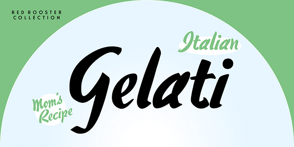 Card displaying Hauser Script typeface in various styles