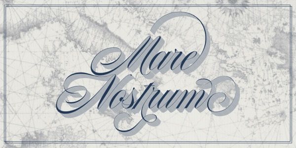 Card displaying Nautica typeface in various styles