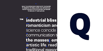 Card displaying Quiroh typeface in various styles