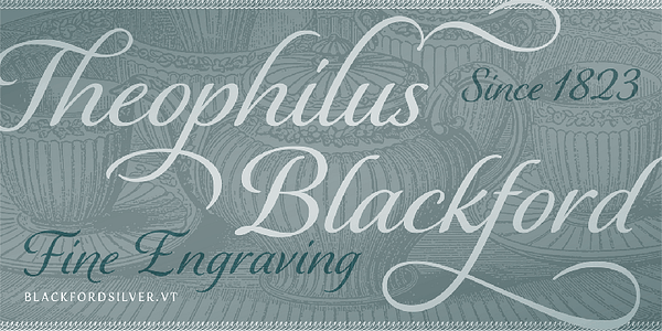 Card displaying Elaina typeface in various styles