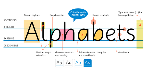 Card displaying Didactica typeface in various styles