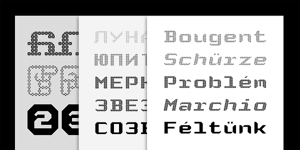 Card displaying Archive typeface in various styles