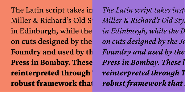 Card displaying Tiffin Latin Variable typeface in various styles
