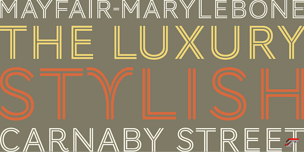 Card displaying AW Conqueror Inline typeface in various styles