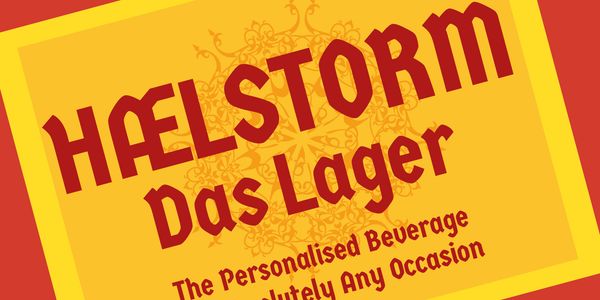 Card displaying Germania One typeface in various styles