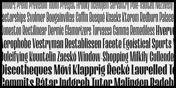 Card displaying Lini typeface in various styles