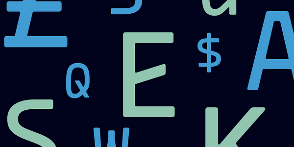 Card displaying Keo typeface in various styles