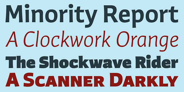 Card displaying Winco typeface in various styles