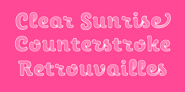 Card displaying Perec Scripte Deco typeface in various styles