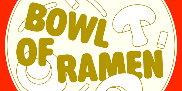 Card displaying Alphabet Soup typeface in various styles