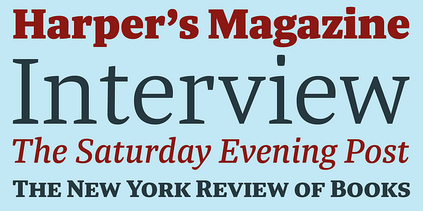 Card displaying Tasman typeface in various styles