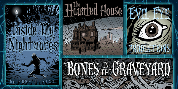 Card displaying CC Altogether Ooky typeface in various styles