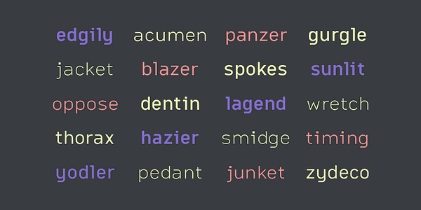 Card displaying Citrine Variable typeface in various styles