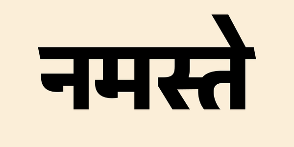 Card displaying Peridot Devanagari typeface in various styles
