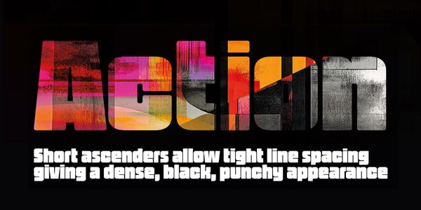 Card displaying Pitch typeface in various styles