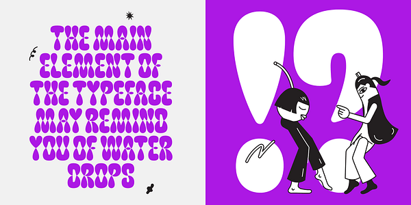 Card displaying CoFo FlicFlac typeface in various styles