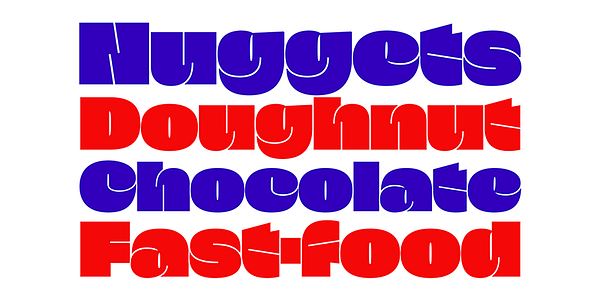 Card displaying Fat typeface in various styles