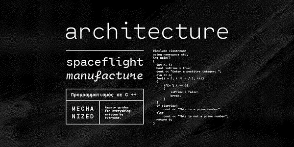 Card displaying Cartograph CF typeface in various styles