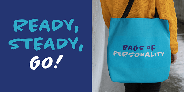 Card displaying Chantal typeface in various styles