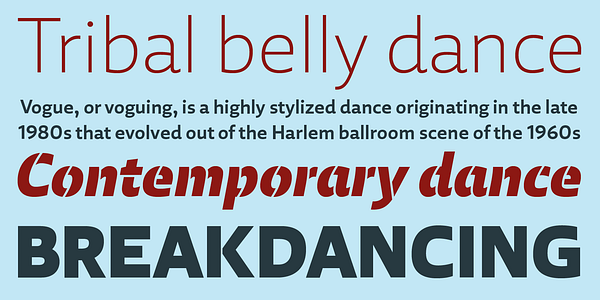 Card displaying Laski Sans typeface in various styles