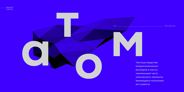 Card displaying Nexa typeface in various styles