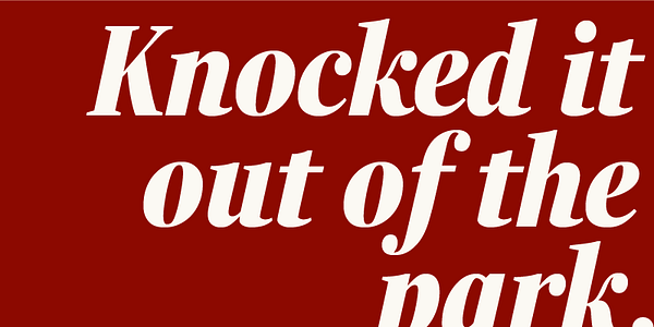 Card displaying Fenway Banner Variable typeface in various styles