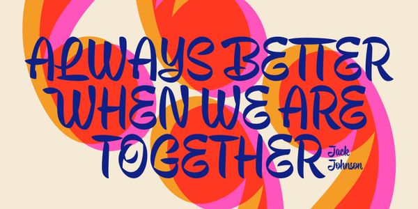 Card displaying Buddies typeface in various styles