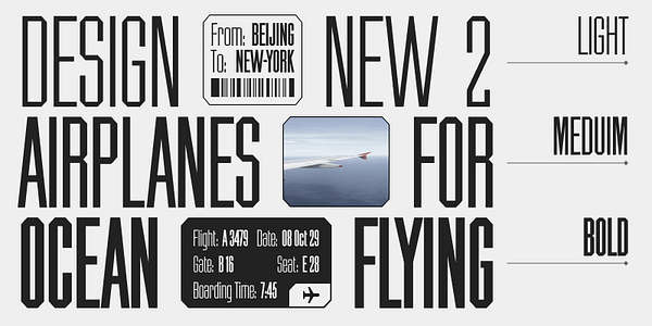 Card displaying Chamfer Gothic Ludlow typeface in various styles