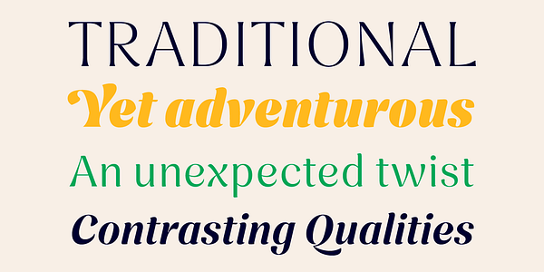 Card displaying Nave typeface in various styles