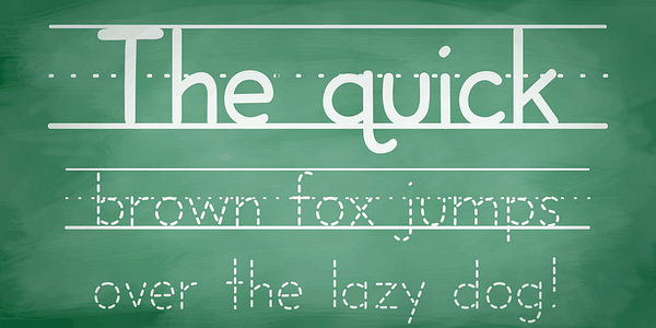 Card displaying CC Dash To School typeface in various styles